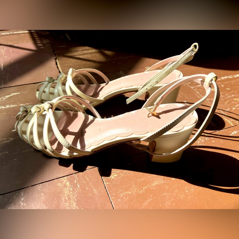 Miss L Fire Lois strappy knotted sandal white 37